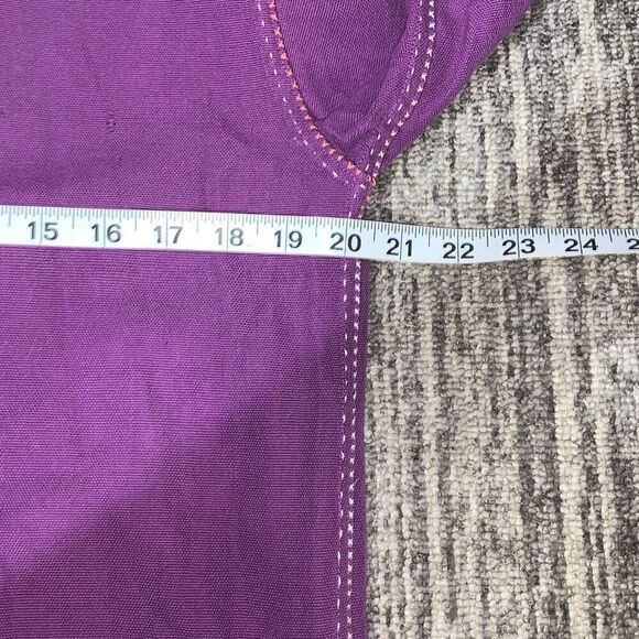 Womens Size Large Embroidered Toggle Button Front Cardigan Sweater Purple Floral - Picture 2 of 4